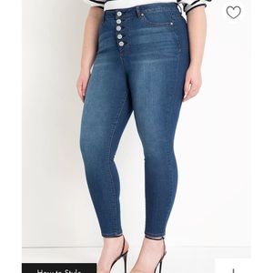 Eloquii button fly jeans. Size 18